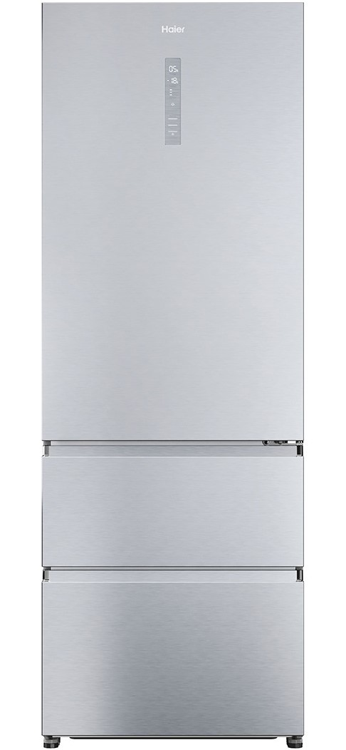 Frigorífico combi Haier HTR5720ENMG 200x70 No Frost display inox